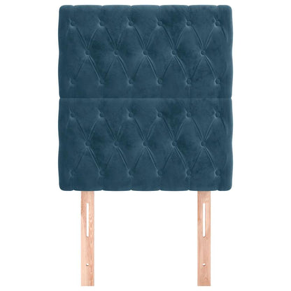 Testiera Blu Scuro 80x7x118/128 cm Velluto