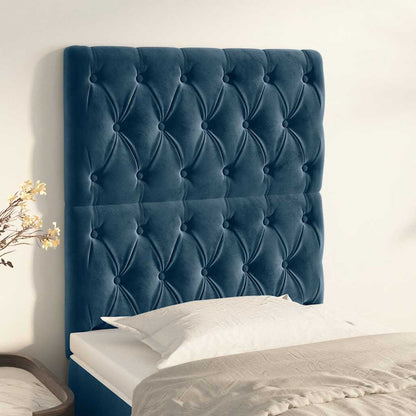 Testiera Blu Scuro 80x7x118/128 cm Velluto