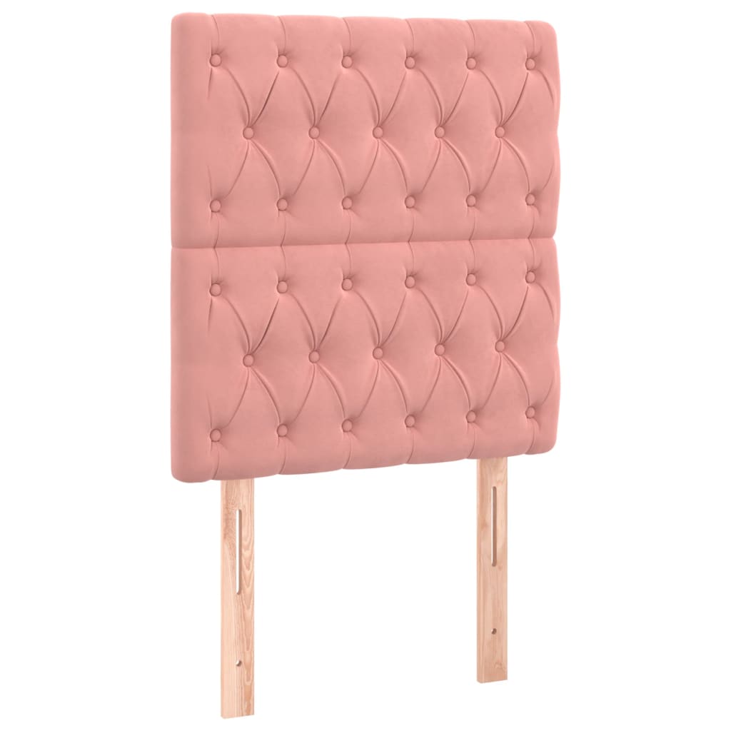 Testiera Rosa 80x7x118/128 cm Velluto