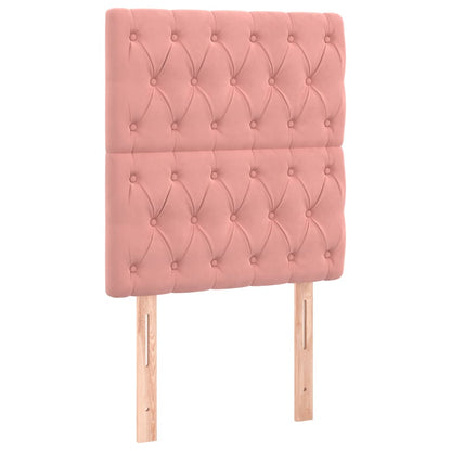 Testiera Rosa 80x7x118/128 cm Velluto