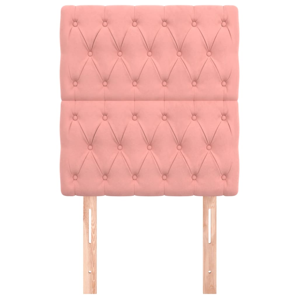 Testiera Rosa 80x7x118/128 cm Velluto