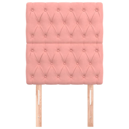 Testiera Rosa 80x7x118/128 cm Velluto