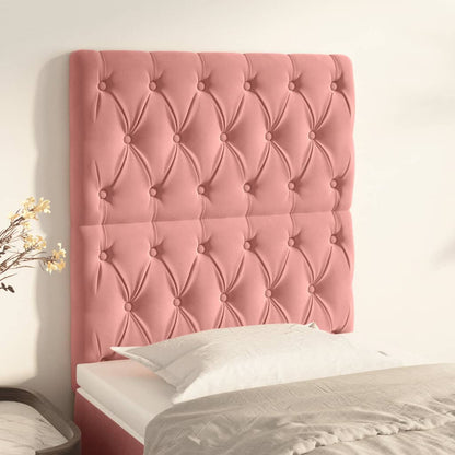 Testiera Rosa 80x7x118/128 cm Velluto