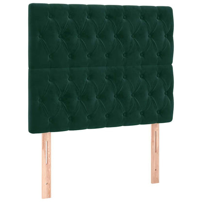 Testiera Verde Scuro 90x7x118/128 cm Velluto