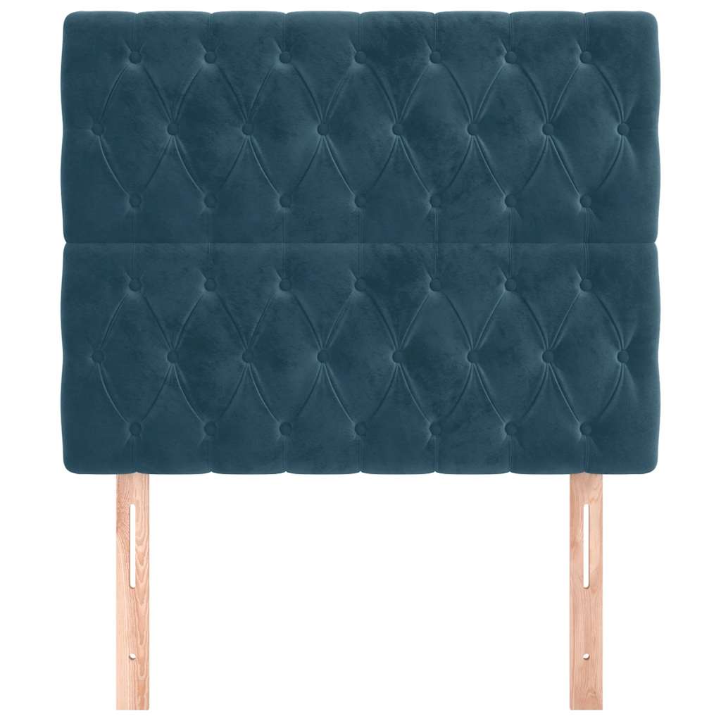 Testiera Blu Scuro 90x7x118/128 cm Velluto