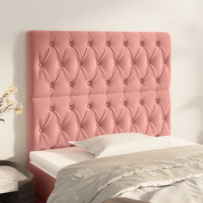 Testiera Rosa 90x7x118/128 cm Velluto