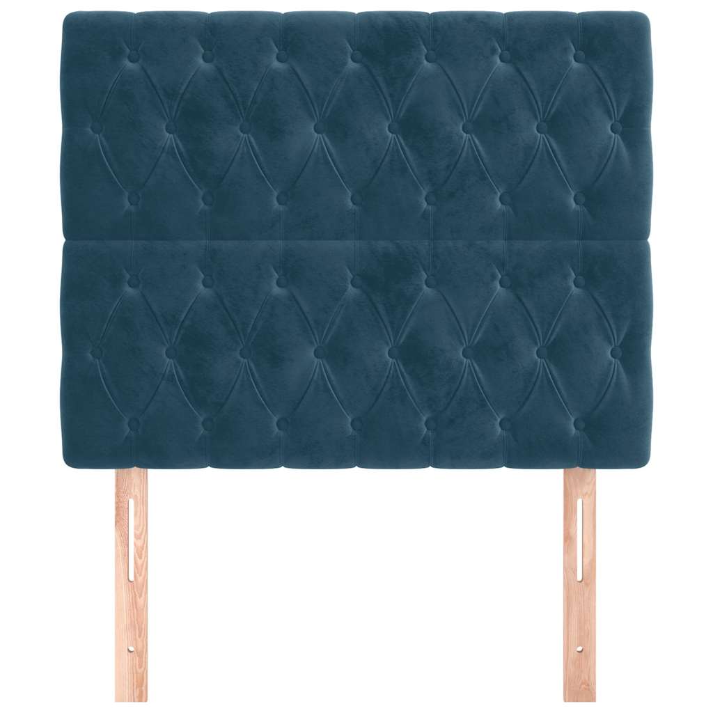 Testiera Blu Scuro 100x7x118/128 cm Velluto