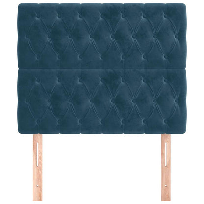 Testiera Blu Scuro 100x7x118/128 cm Velluto