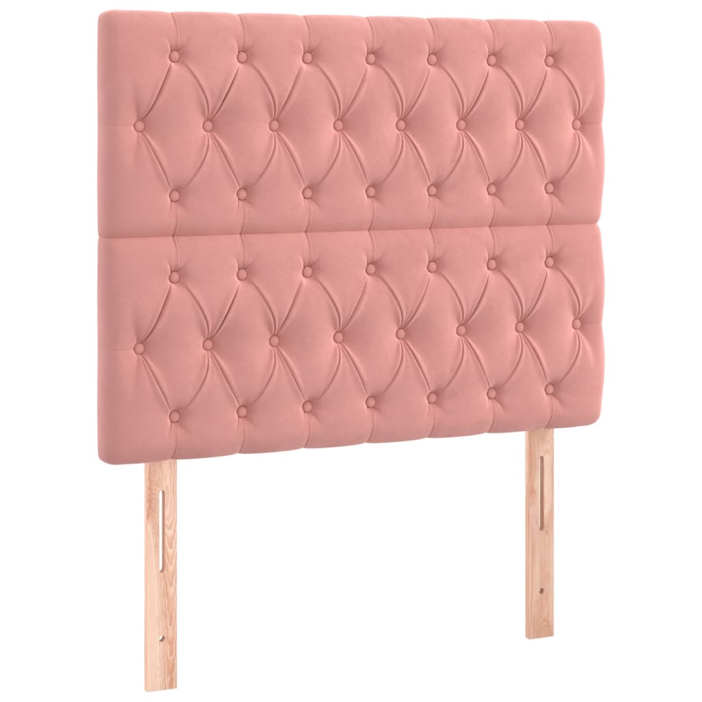 Testiera Rosa 100x7x118/128 cm Velluto
