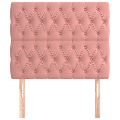 Testiera Rosa 100x7x118/128 cm Velluto