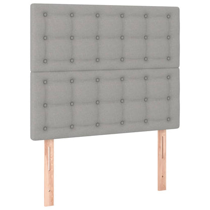 Testiera Grigio Chiaro 80x5x118/128 cm Tessuto