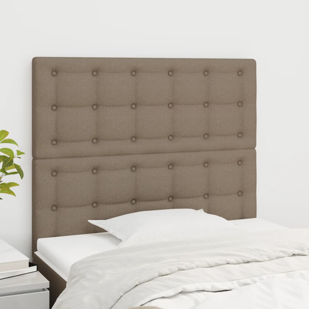 Testiera per letto Tortora 80x5x118/128 cm Tessuto