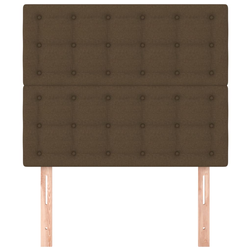 Testiera Marrone Scuro 100x5x118/128 cm Tessuto