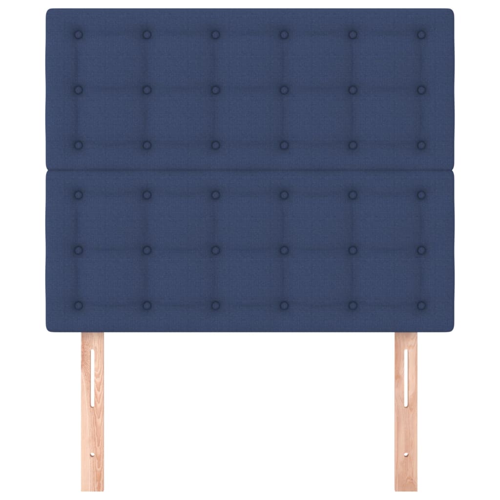 Testiera 2 pz Blu 100x5x78/88 cm in Tessuto