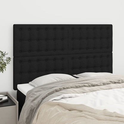 Testiere 4 pz Nere72x5x78/88 cm in Tessuto