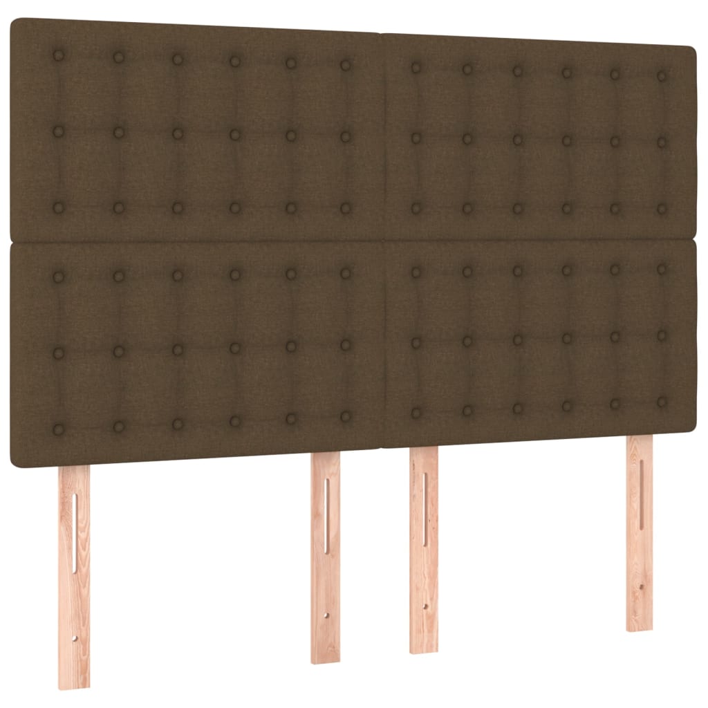 Testiera Marrone Scuro 144x5x118/128 cm Tessuto