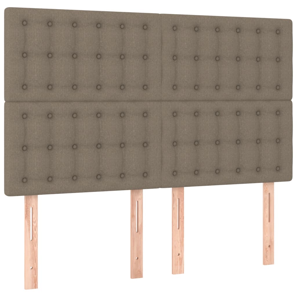 Testiera per letto Tortora 144x5x118/128 cm Tessuto