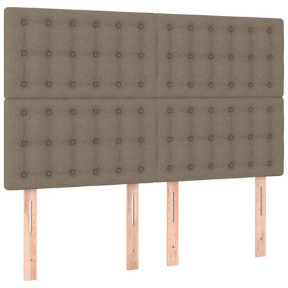 Testiera per letto Tortora 144x5x118/128 cm Tessuto