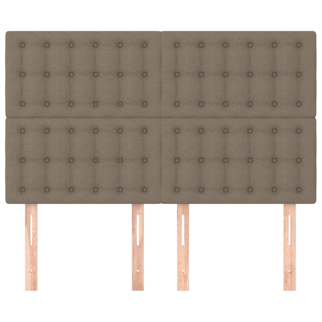 Testiera per letto Tortora 144x5x118/128 cm Tessuto