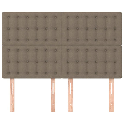 Testiera per letto Tortora 144x5x118/128 cm Tessuto