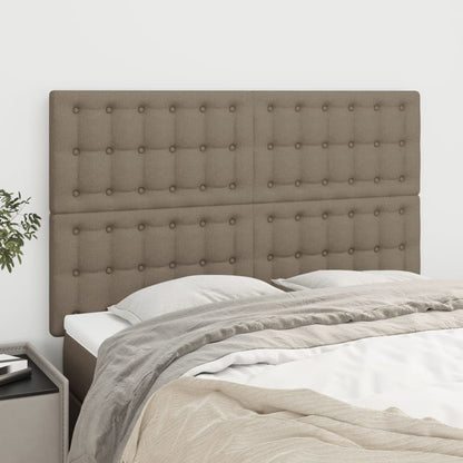 Testiera per letto Tortora 144x5x118/128 cm Tessuto