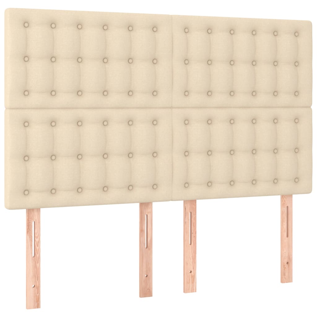 Testiera Crema 144x5x118/128 cm Tessuto