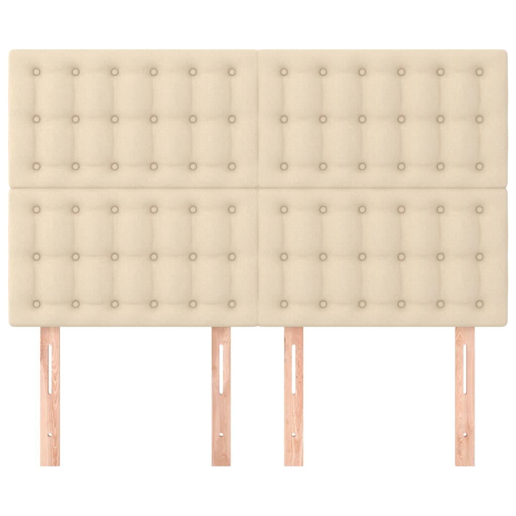 Testiera Crema 144x5x118/128 cm Tessuto