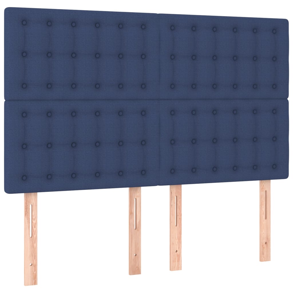 Testiera Blu 144x5x118/128 cm Tessuto