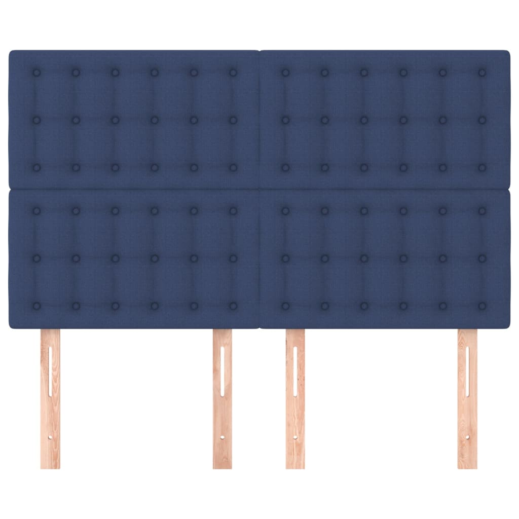 Testiera Blu 144x5x118/128 cm Tessuto