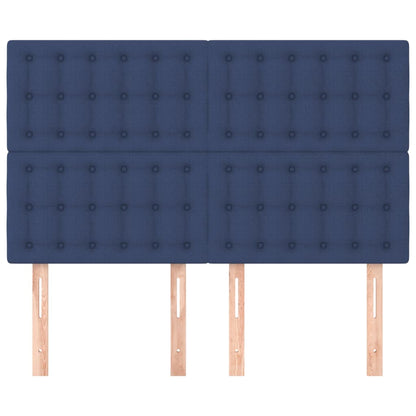 Testiera Blu 144x5x118/128 cm Tessuto