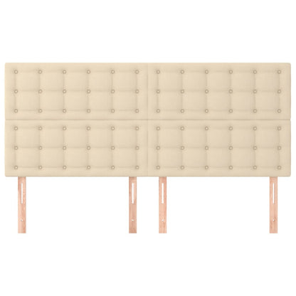 Testiera Crema 160x5x118/128 cm Tessuto