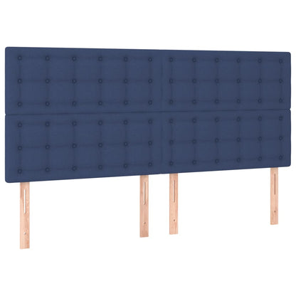 Testiera Blu 180x5x118/128 cm Tessuto