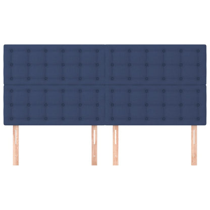 Testiera Blu 180x5x118/128 cm Tessuto
