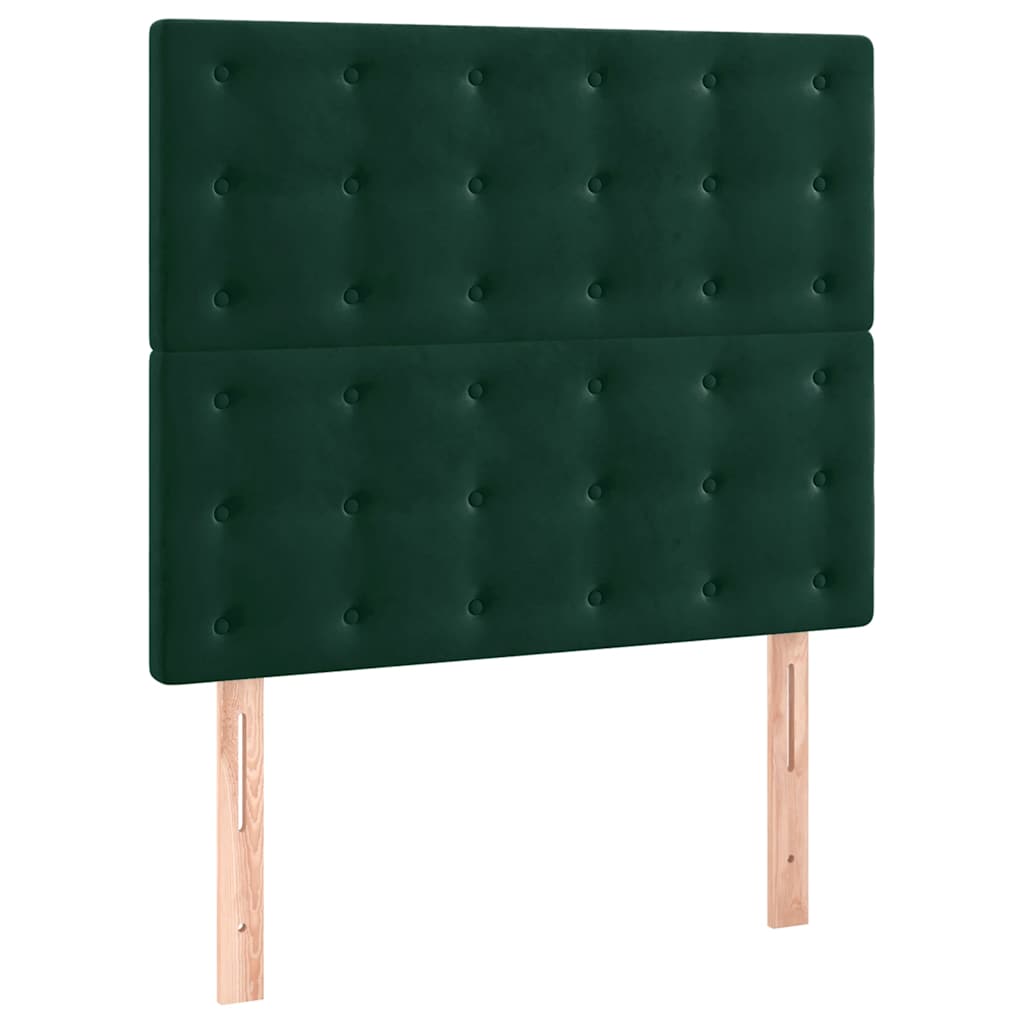 Testiera Verde Scuro 80x5x118/128 cm Velluto