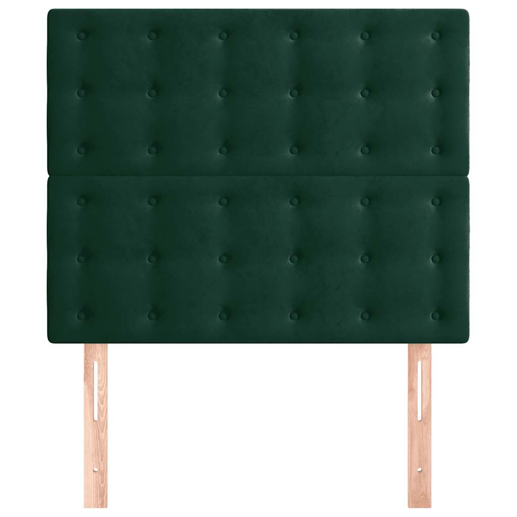 Testiera Verde Scuro 80x5x118/128 cm Velluto