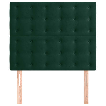 Testiera Verde Scuro 80x5x118/128 cm Velluto