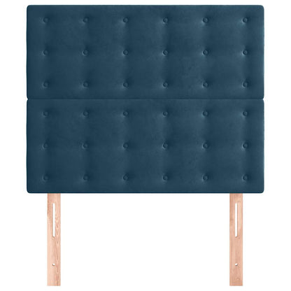 Testiera Blu Scuro 80x5x118/128 cm Velluto