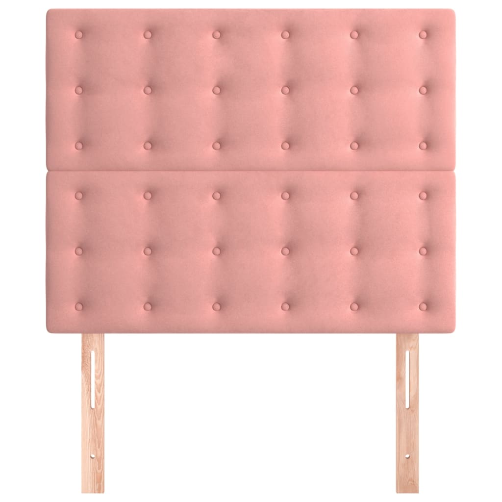 Testiera 2 pz Rosa 80x5x78/88 cm in Velluto