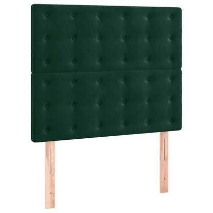 Testiera Verde Scuro 90x5x118/128 cm Velluto