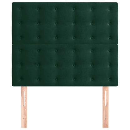 Testiera Verde Scuro 90x5x118/128 cm Velluto