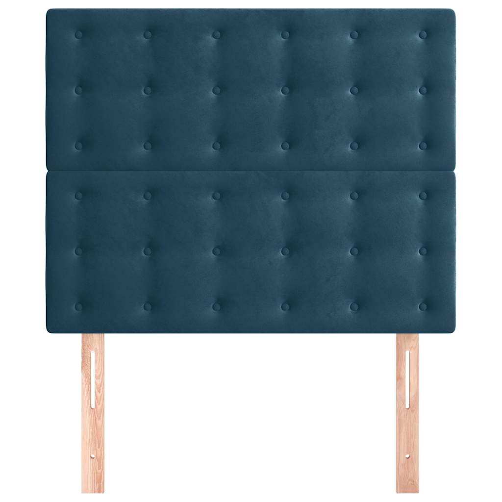 Testiera Blu Scuro 90x5x118/128 cm Velluto