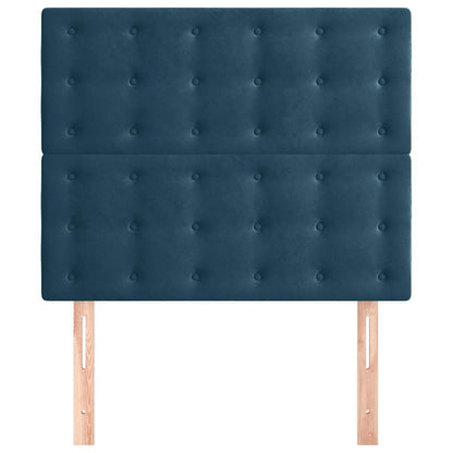 Testiera Blu Scuro 90x5x118/128 cm Velluto