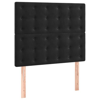 Testiera Nera 100x5x118/128 cm Velluto