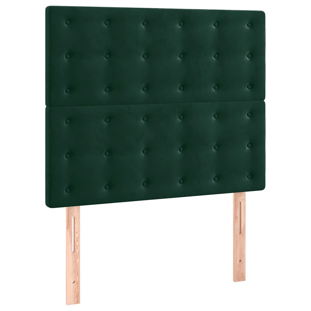 Testiera Verde Scuro 100x5x118/128 cm Velluto