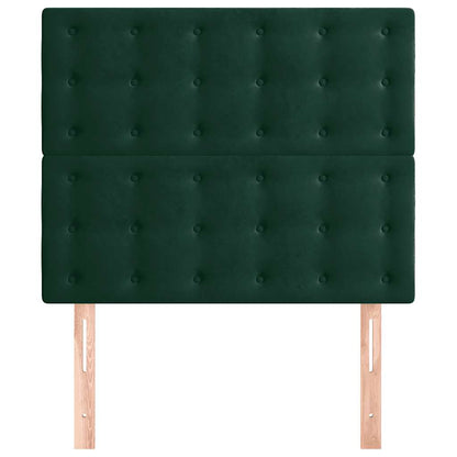 Testiera Verde Scuro 100x5x118/128 cm Velluto