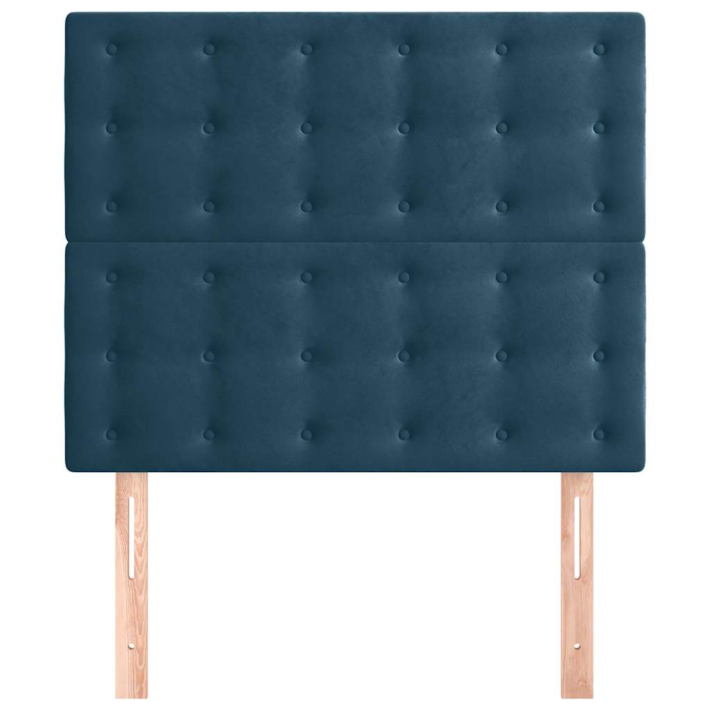 Testiera Blu Scuro 100x5x118/128 cm Velluto