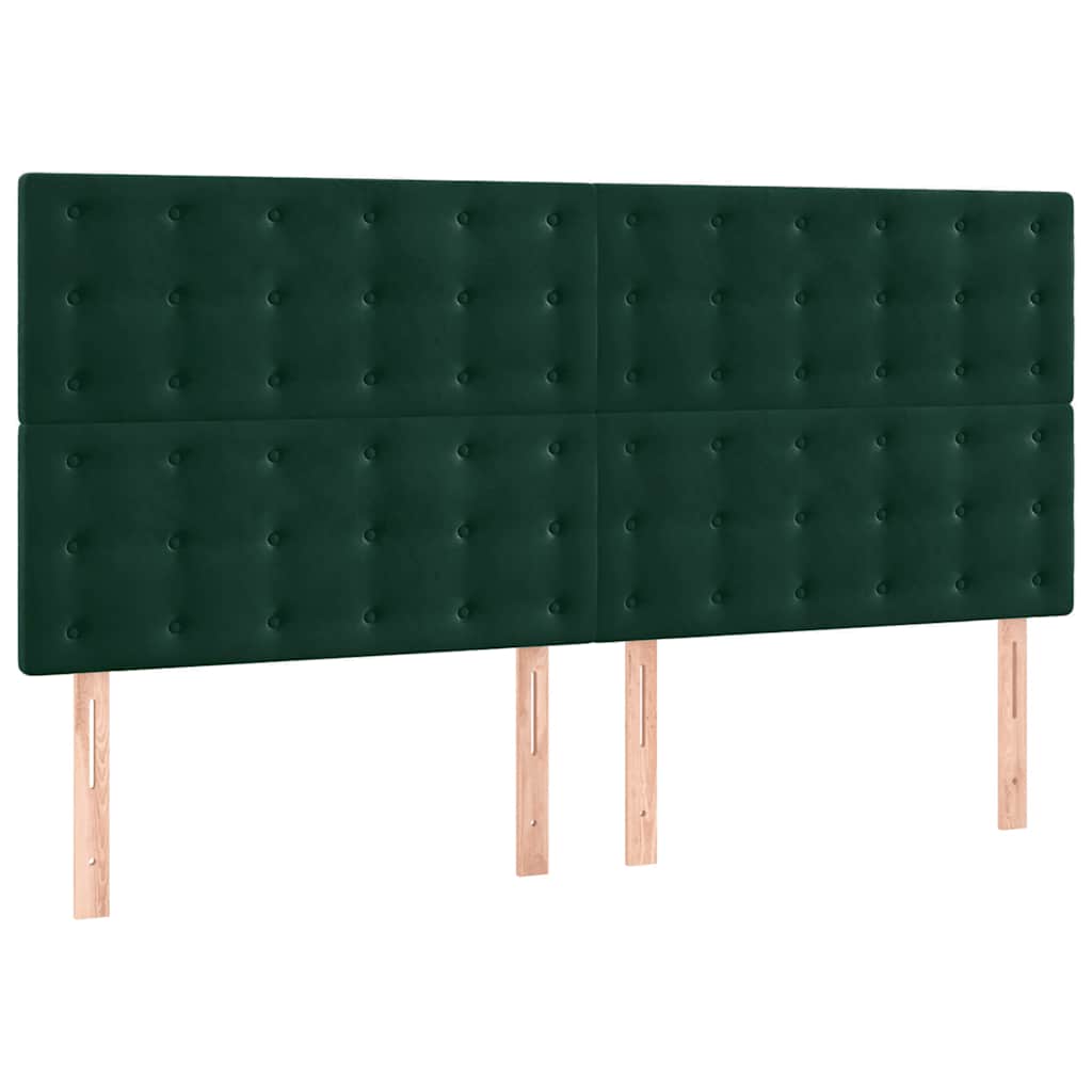 Testiera Verde Scuro 160x5x118/128 cm Velluto