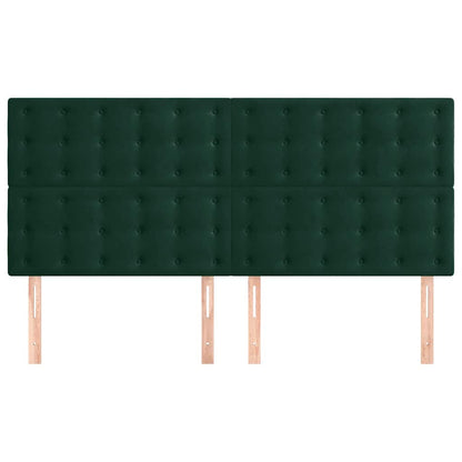 Testiera Verde Scuro 160x5x118/128 cm Velluto