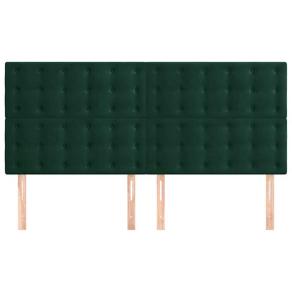 Testiera Verde Scuro 180x5x118/128 cm Velluto