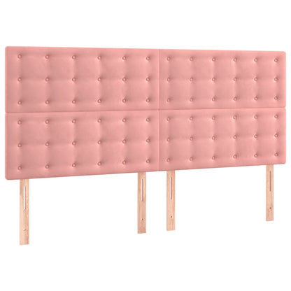 Testiere 4 pz Rosa 100x5x78/88 cm in Velluto